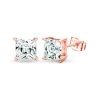Donatello Gian Rose-tone Square Studs In Pink