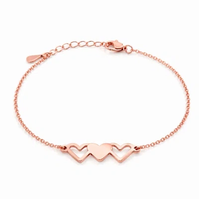 Donatello Gian Rose-flashed Heart Bracelet In Gold