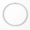 Donatello Gian Round Cut Crystal Tennis Necklace In Metallic