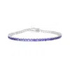 Donatello Gian Round Cut Tanzanite Tennis Bracelet