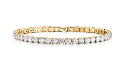Donatello Gian Round Cut Tennis Bracelet In Gold