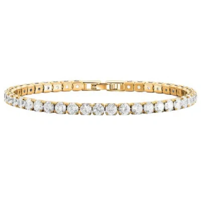 Donatello Gian Round Cut Tennis Bracelet In Gold