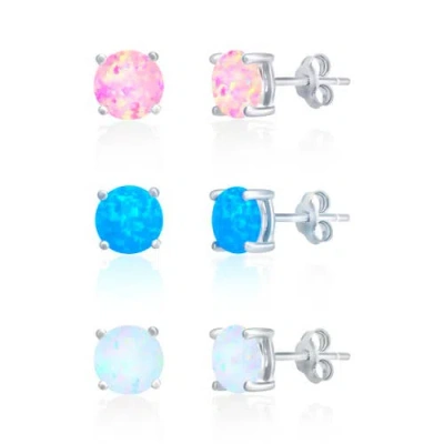 Donatello Gian Set Of 3 Opal Earrings In Multi