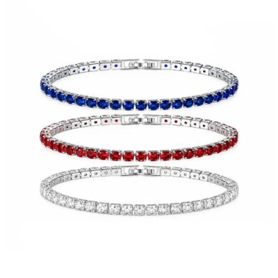Donatello Gian Set Of 3 Tennis Bracelets In Multi