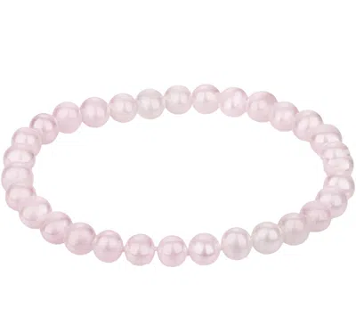 Donatello Gian Shell Pearl Stretch Bracelet In Pink
