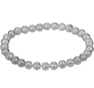Donatello Gian Shell Pearl Stretch Bracelet In Black