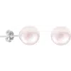 Donatello Gian Shell Pearl Studs Earrings In Pink