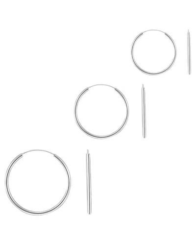 Donatello Gian Silver Earrings Set In Transparent