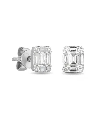 Donatello Gian Silver Emerald Stud Earrings