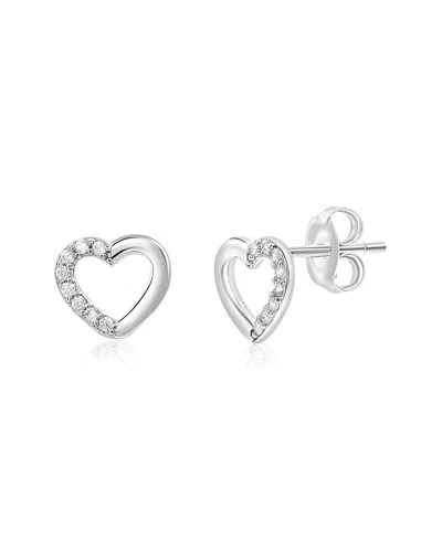 Donatello Gian Silver Stud Earrings In Transparent