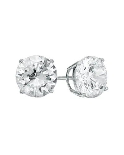Donatello Gian Silver Stud Earrings In Transparent