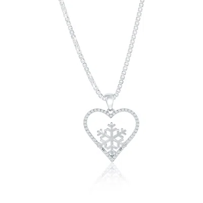 Donatello Gian Snowflake Heart Necklace