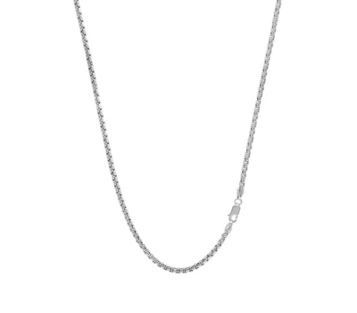 Donatello Gian Sterling Silver 2mm Round Box Necklace