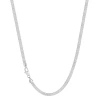 Donatello Gian Sterling Silver 3.5m Herringbone Necklace In Silver