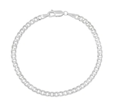 Donatello Gian Sterling Silver 3.5mm Curb Bracelet