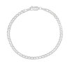 Donatello Gian Sterling Silver 3mm Curb Bracelet In Silver