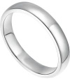 Donatello Gian Sterling Silver 4mm Wedding Band Ring In Silver