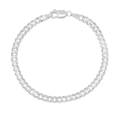 Donatello Gian Sterling Silver 5mm Curb Bracelet