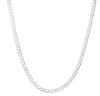 Donatello Gian Sterling Silver 5mm Thick Curb Chain Necklace In Silver