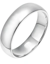 Donatello Gian Sterling Silver 5mm Thick Wedding Band In Silver