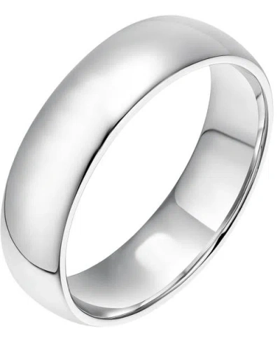 Donatello Gian Sterling Silver 5mm Thick Wedding Band