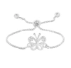 Donatello Gian Sterling Silver Adjustable Butterfly Bracelet In Metallic