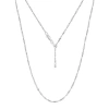 Donatello Gian Sterling Silver Adjustable Singapore Chain In Silver