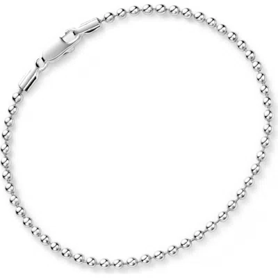 Donatello Gian Sterling Silver Bead Ball Bracelet In Metallic
