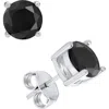Donatello Gian Sterling Silver Black Round Studs In Black