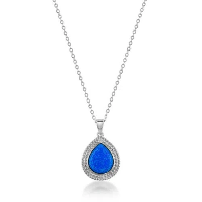 Donatello Gian Sterling Silver Blue Opal Necklace