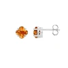 Donatello Gian Sterling Silver Citrine Studs In Silver