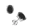Donatello Gian Sterling Silver Created Black Onyx Studs In Black