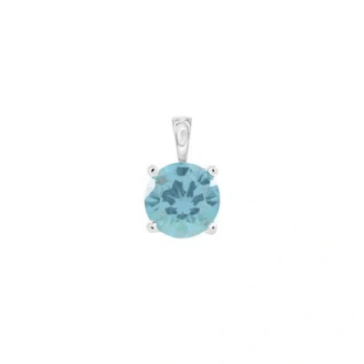 Donatello Gian Sterling Silver Created Gemstone Pendants In Aquamarine