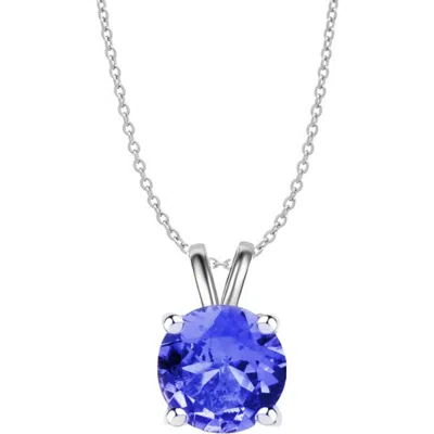 Donatello Gian Sterling Silver Created Tanzanite Necklace