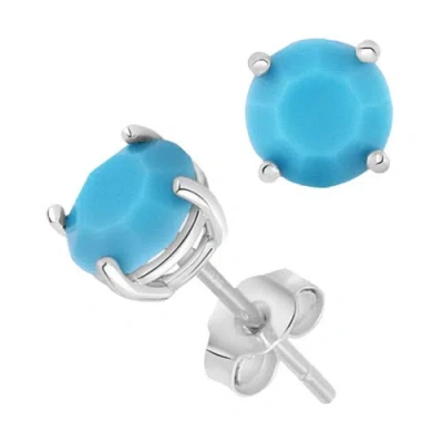 Donatello Gian Sterling Silver Created Turquoise Earrings