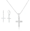 Donatello Gian Sterling Silver Cross Jewelry Set In Neutral