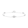 Donatello Gian Sterling Silver Crystal Bracelet In Metallic