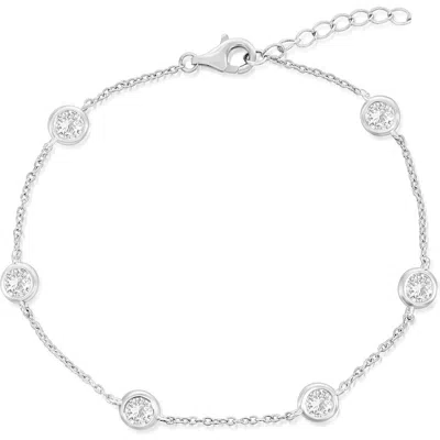 Donatello Gian Sterling Silver Crystal Bracelet
