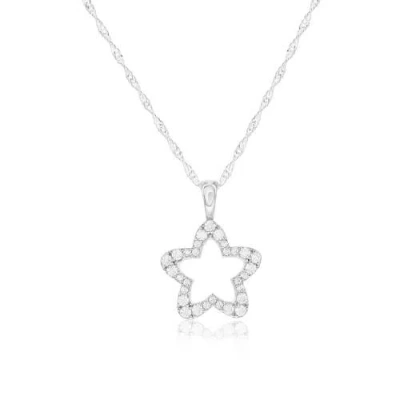 Donatello Gian Sterling Silver Crystal Star Necklace