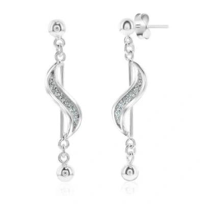 Donatello Gian Sterling Silver Crystal Swirl Earrings