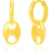 Donatello Gian Sterling Silver Fancy Puffed Earrings In Gold