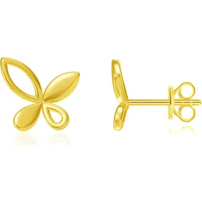 Donatello Gian Sterling Silver Gold Plated Butterfly Studs