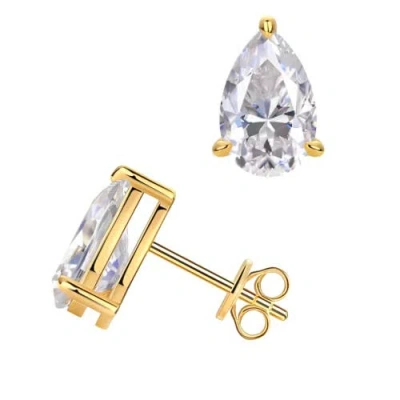 Donatello Gian Sterling Silver Gold-tone Crystal Earrings
