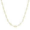 Donatello Gian Sterling Silver Gold-tone Paperclip Necklace In Gold