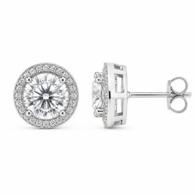 Donatello Gian Sterling Silver Halo Stud Earrings
