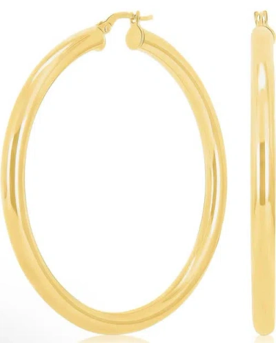 Donatello Gian Sterling Silver Large Gold Tone Hoops