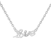 Donatello Gian Sterling Silver Love Necklace In Metallic