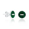 Donatello Gian Sterling Silver Malachite Button Studs