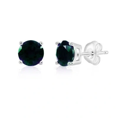 Donatello Gian Sterling Silver Mystic Topaz Round Studs