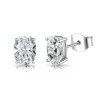 Donatello Gian Sterling Silver Oval Cut Stud Earrings In Silver
